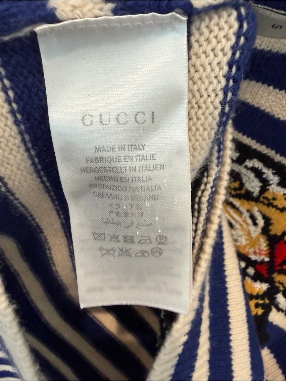 Gucci Stripe Tiger Wool Knit Jumper Size Small - Picture 5 of 5